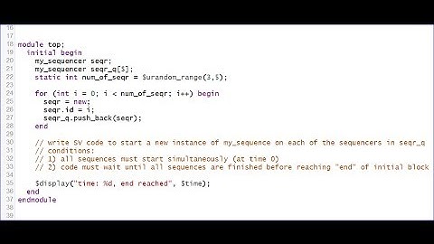 SystemVerilog Interview Question 5 -- Managing Objects and Threads (Starting Sequences)