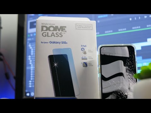 Best Tempered Glass Screen Protector for Galaxy S10e - Whitestone Dome Glass Installation