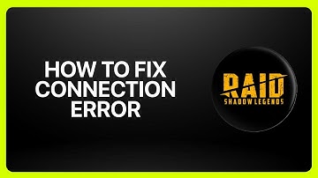 How To Fix Connection Error In Raid Shadow Legends 2025! Tutorial
