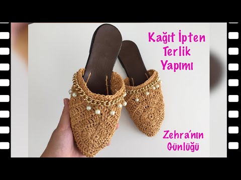 Nişantaşı Terlik Yapımı -Kağıt İpten Terlik Yapımı - Terlik Motifi Yapımı - Terlik Modelleri