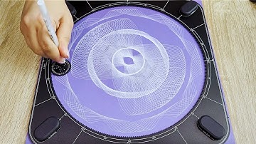 🌀🤍💜 Spiral Dreams | A Hypnotic Visual Journey| Spirograph 💜🤍🌀