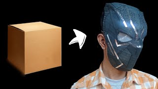 How to make black panther mask from cardboard||black panther mask||Mr.US CRAFT