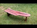 A walnut garden bench, by Japanesegardensdc.com A walnut garden bench, by Japanesegardensdc.com