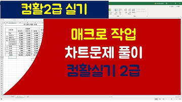 [069강] 엑셀기초강좌 : 컴활실기2급 - 매크로작업과 차트문제 풀이/엑셀매크로/엑셀VBA/엑셀기초배우기/엑셀기초/엑셀함수/엑셀/컴활실기