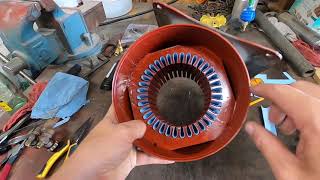 Rewinding 3 Phase Electric Motor