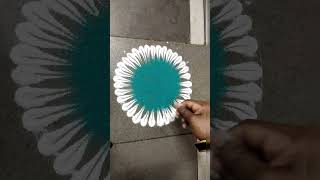 cute n simple diya rangoli | रांगोळी |शॉर्ट्स| shorts| rangoli rangolidesigns rangoli art