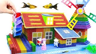 DIY - Build Amazing Aquarium House Has Waterwheel With Magnetic Balls (Satisfying) - Magnet Balls