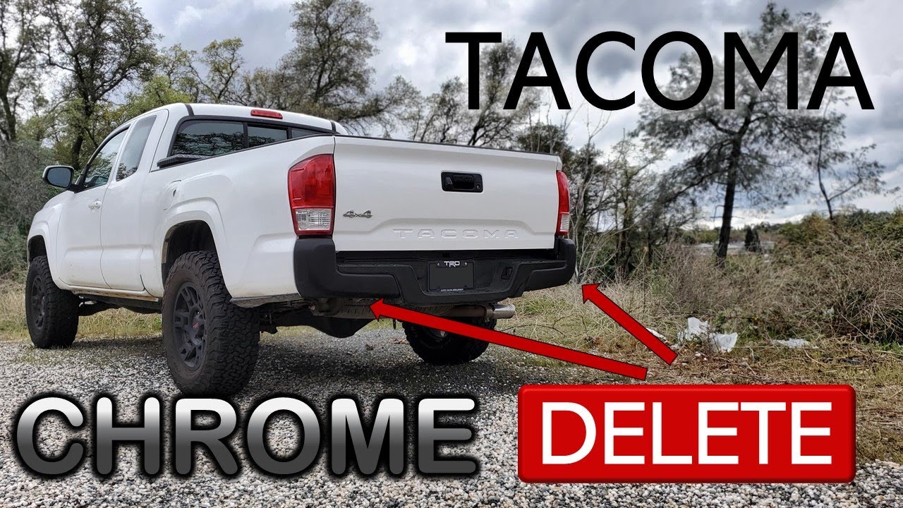 For 2016-2019 Toyota Tacoma Rear Bumper Wrap 3M/Orafol Chrome Delete 