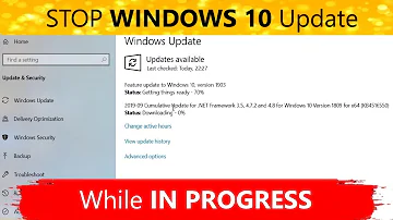 How do you cancel Windows Update while in progress?