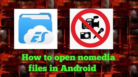 How to open nomedia files in Android