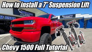 How to install a Rough County 7' Lift kit on a 20142018 Chevy Silverado (Tutorial)