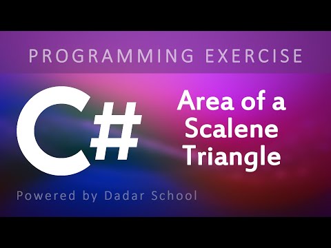 C# Program to Calculate the Area of a Scalene Triangle| Programming Exercise