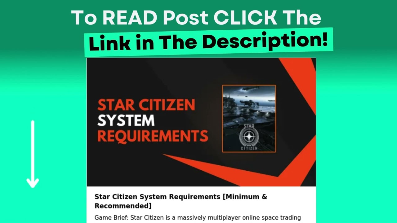 Star Citizen System Requirements [Minimum & Recommended]