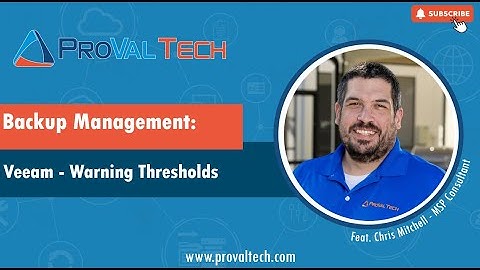 Backup Management: Veeam Warning Threshold
