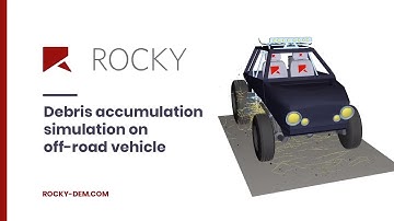Debris accumulation simulation on off-road vehicle