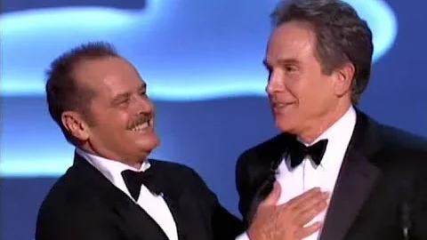 Warren Beatty receiving the Irving G. Thalberg Mem...