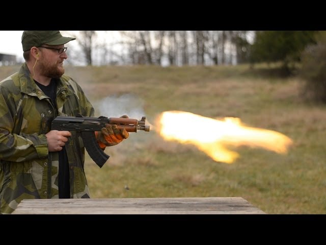 In Memory Of Kalashnikov: 700 Round AK Burn class=