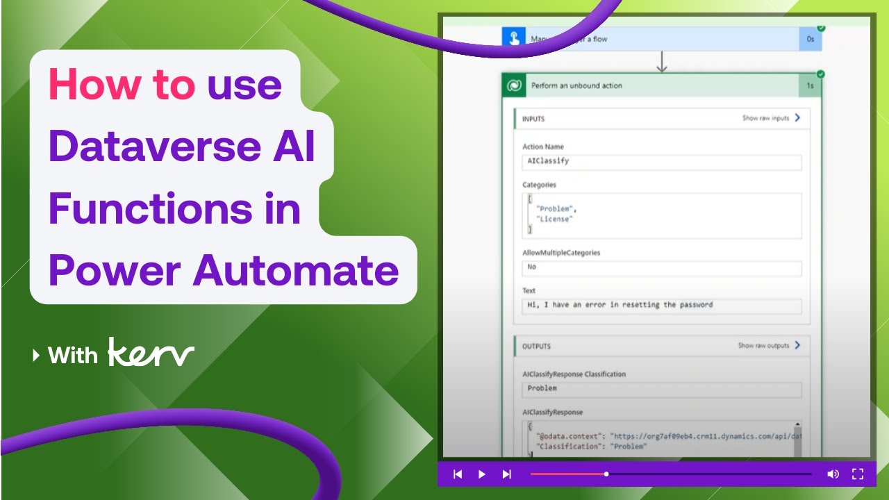 How to Use Dataverse AI functions In Power Automate with Kerv - YouTube