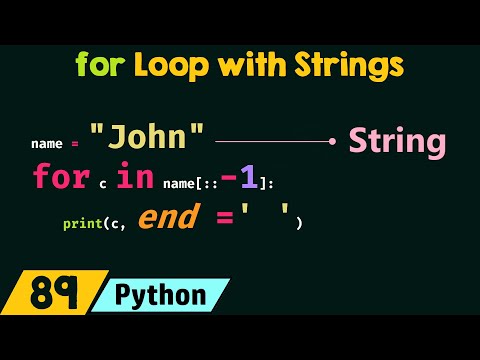 for Loop with Strings in Python