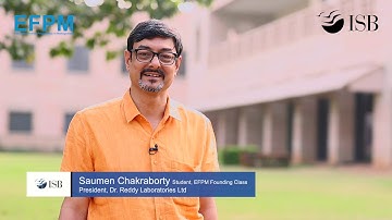 Saumen Chakraborty, Founding Class, EFPM, talks about the programme