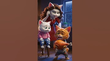 🐱 From Tears to Happiness  Cat’s Emotional Journey  #cartoon #catstory #kitten #catvideo #cats