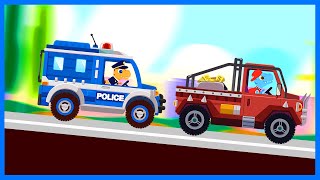 Dinosaur Police Car🚓 - Driving and Chasing Car Games | Kids Learning | Kids Games | Yateland screenshot 4