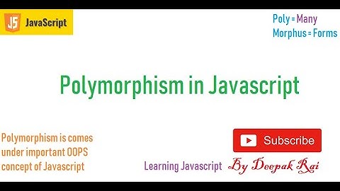 Polymorphism in JavaScript | Polymorphism | OOPS in JavaScript