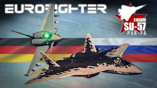 Su57 Felon Vs Eurofighter Typhoon Dogfight | Digital Combat Simulator | DCS |