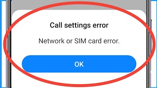 Call Forwarding Network Or Sim Card Error Problem | Call Forwarding Call Settings Error