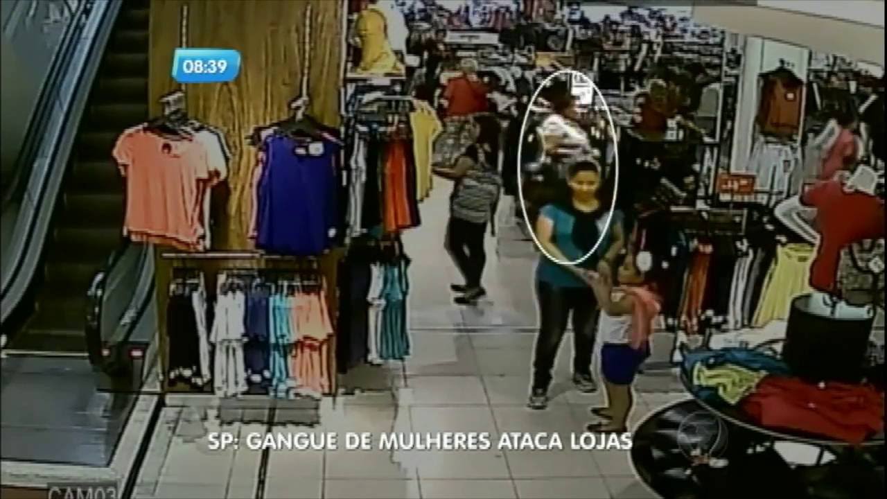 Gangue de mulheres ataca lojas de roupas em São Bernardo do Campo (SP)