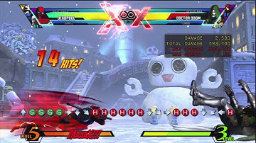 UMVC3 Deadpool Combo (Teleport) 800,000+ damage - No Assist, No Xfactor, 1 meter
