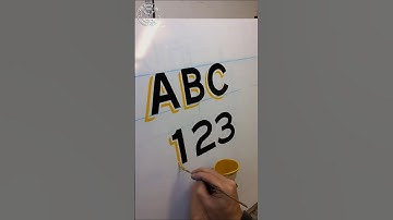 Signwriting/Sign Painting a plain Block Letter with shadow.