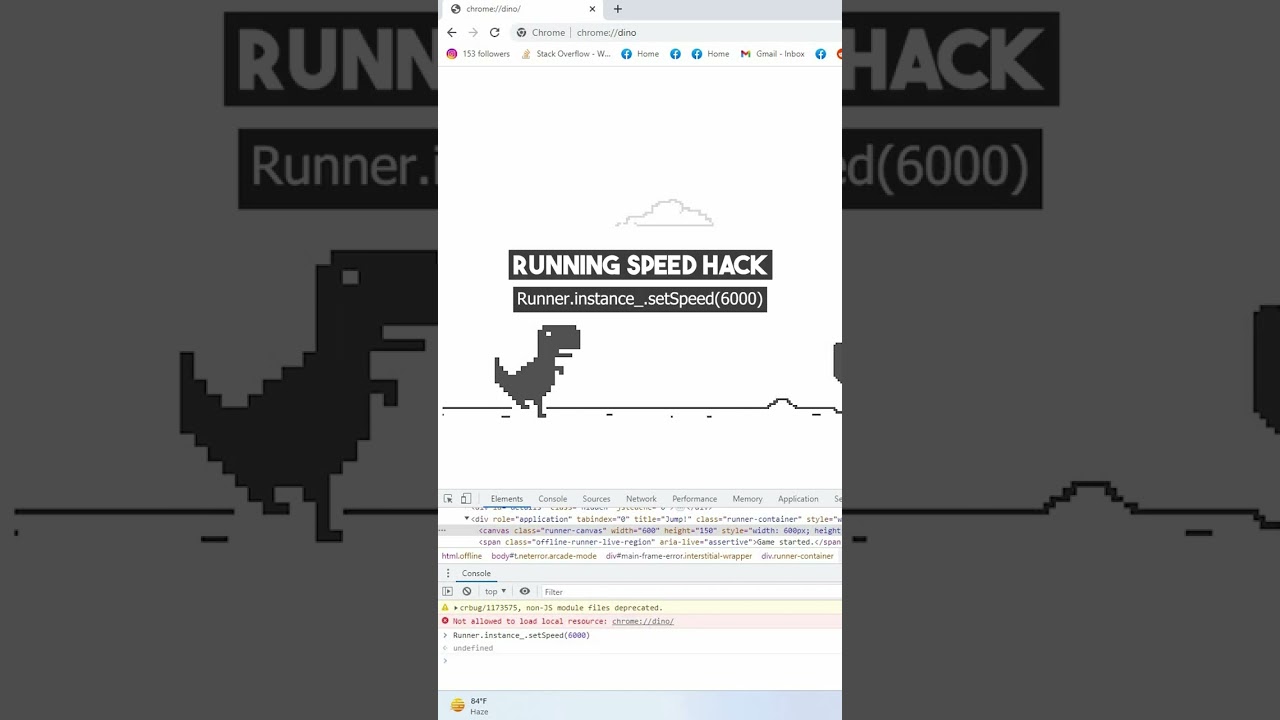 Hack Google Chrome Dino Game🦖 Part 2, and stop playing like normal pe