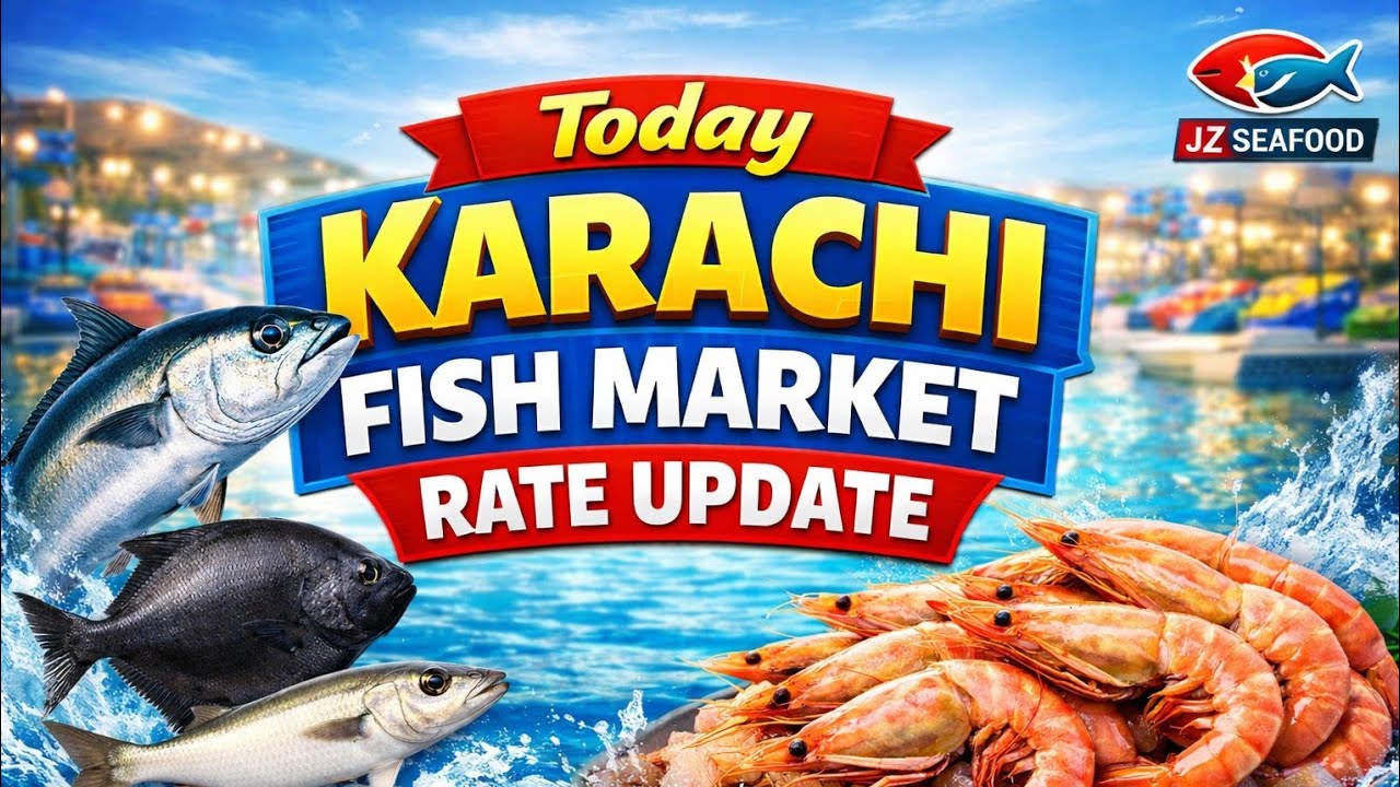 Today Karachi Fish Market Rate Update 🐟 | Fresh Fish & Prawns Price Today | JZ Seafood