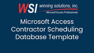 Microsoft Access Contractor Scheduling Database Template screenshot 5
