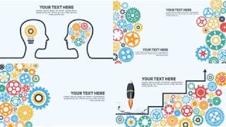 18 Flat Gear Concepts After Effects Template