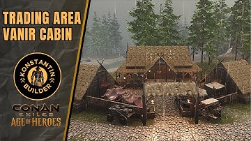 Conan Exiles: Constructing a Trading Area for Vanir Fortress (Speed Build/ No Mods)