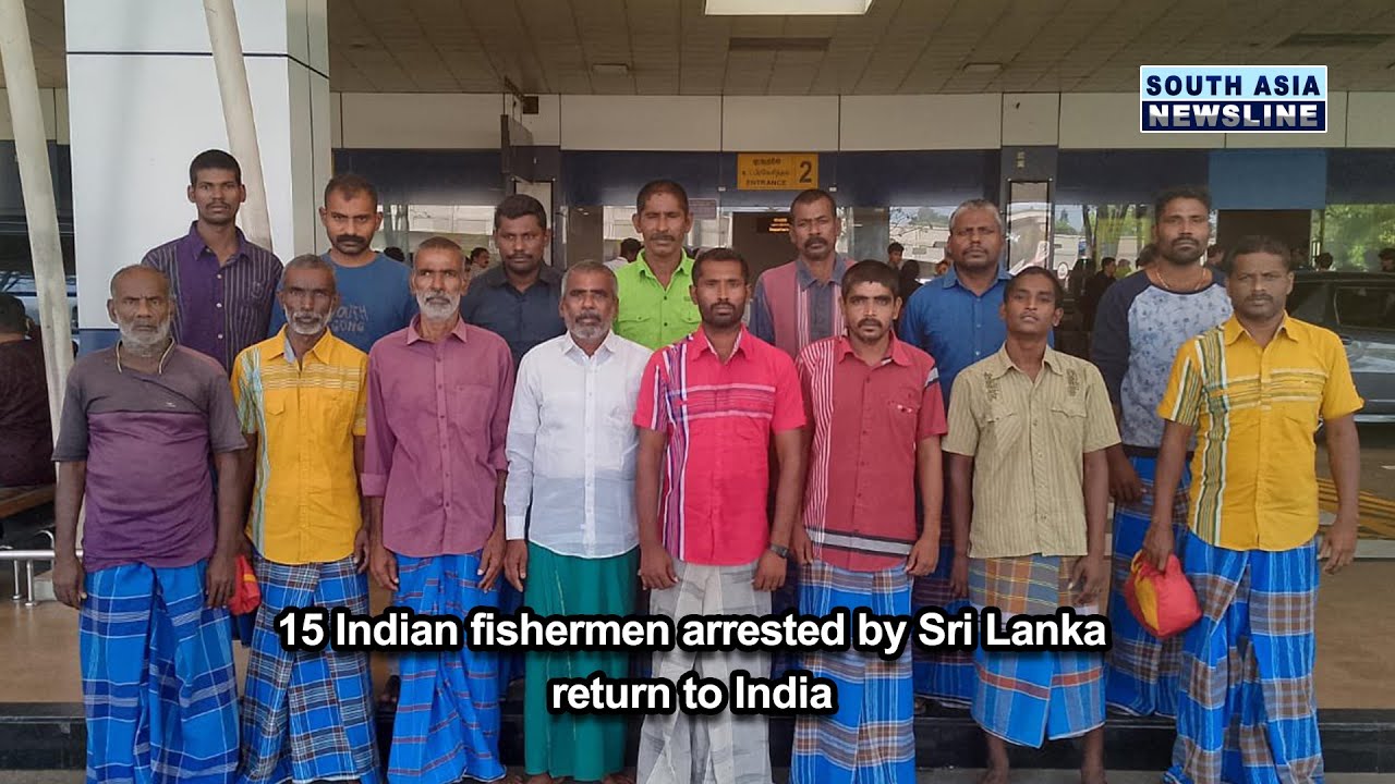 15 Indian fishermen arrested by Sri Lanka return to India