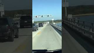Chesapeake Bay Bridge Scary Span with traffic traveling in opposite direction, no barrier😳😬