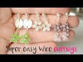 DIY How to make wire earrings with cute and easy flowers