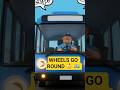 Wheels Go Round Bus Song 👶 🚌 | Rolling Wheels Nursery Rhyme for Kids #shorts