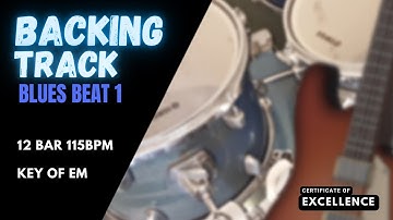 Backing Track: 12 Bar Blues 115bpm Swing Shuffle in Em for Piano Guitar [Drums and Bass Guitar]