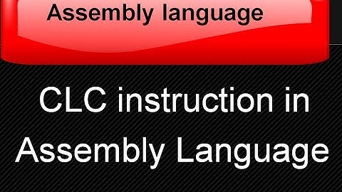 ClC instruction in Assembly Language hindi urdu 39