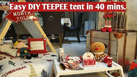 Easy DIY teepee tent for kids in 40 minutes.
