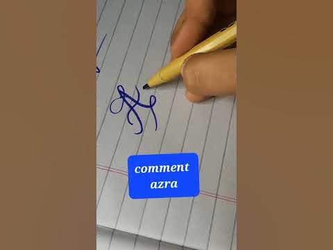 how to write name 💕azra💞 cursive writing #youtubeshorts #youtube # ...