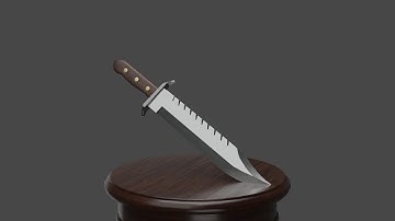 Bowie knife. blender and substance painter
