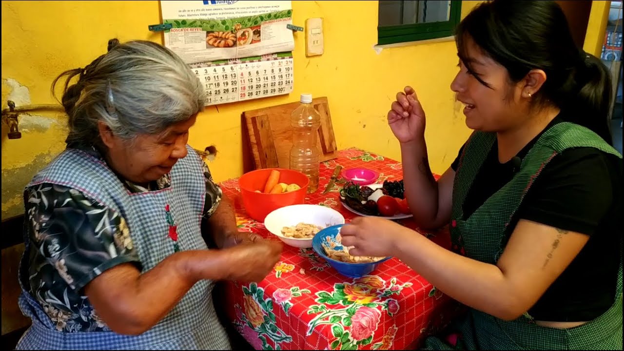 Rico caldo de camarón seco ranchero para cuaresma, visitó a mi abuelita
