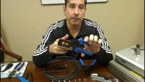 How to Install an F Compression Connector over RG6 Coax Cable using a Compression Tool