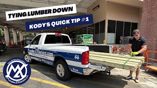 The Best Way to Tie Down a Load of Lumber | Kody’s Quick Tips #1 | Monster Exteriors