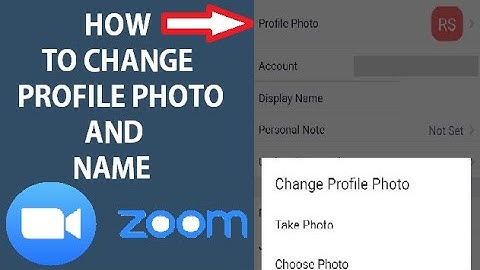 How to change profile photo and name in zoom app?